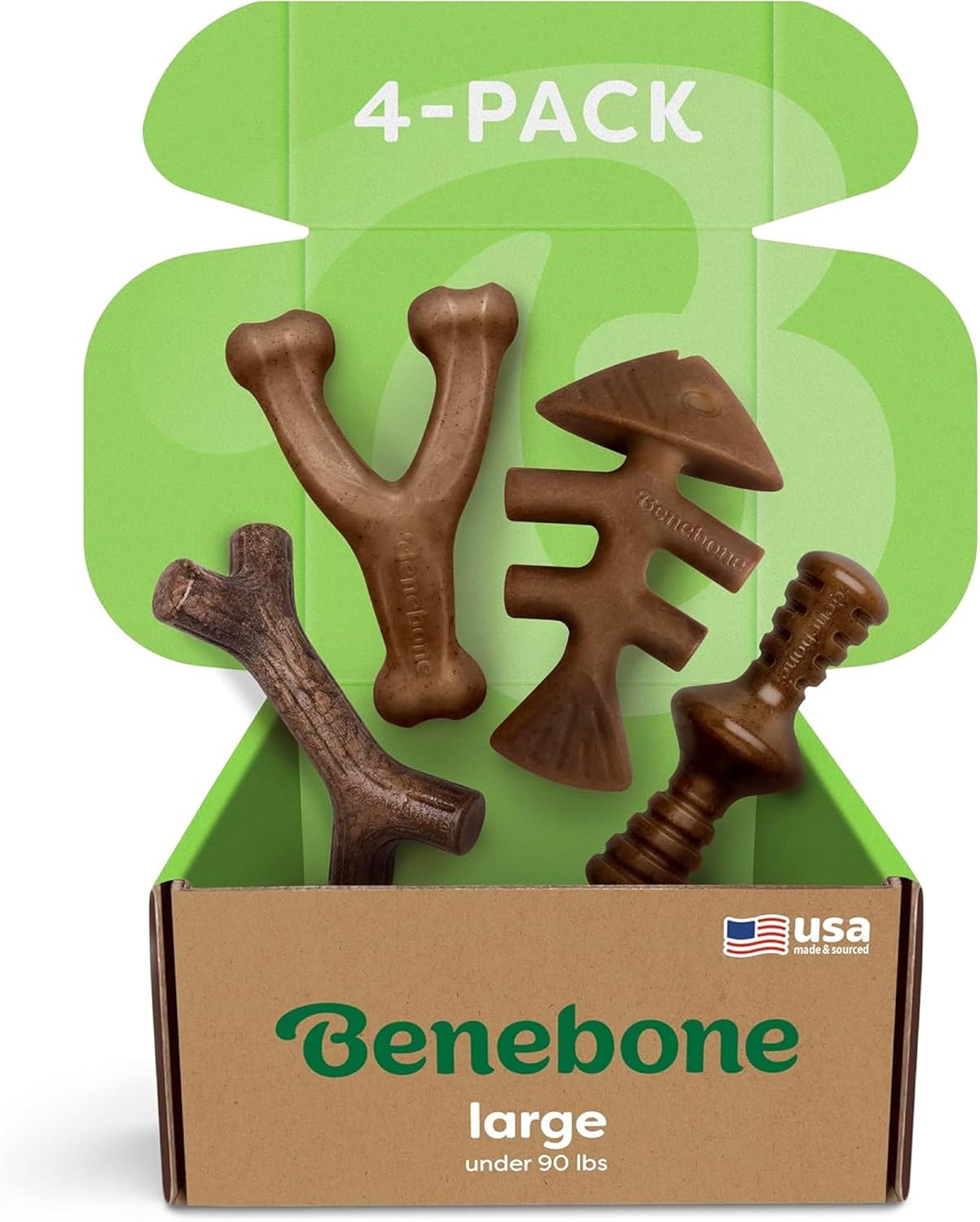 Benebone Dog Chew Toys 4-Pack for goldendoodle toys needs